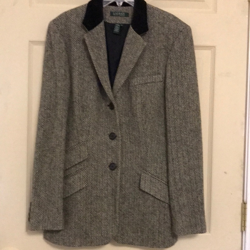 Ralph Lauren 12 herringbone tweed jacket 90% wool